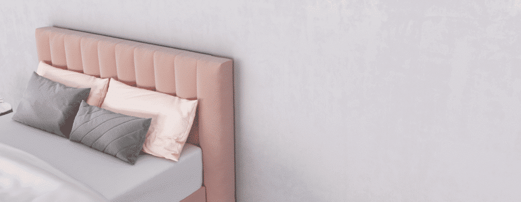 erkendmatras boxspring hoofdbord banen velvet rozeuitzoom
