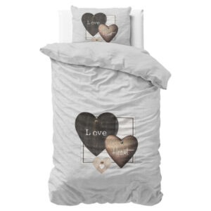 DBO DH GER Love Hearts Grey 135x200