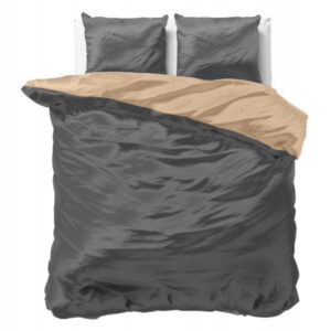 Beauty Double Face Dekbedovertrek Taupe/Anthracite