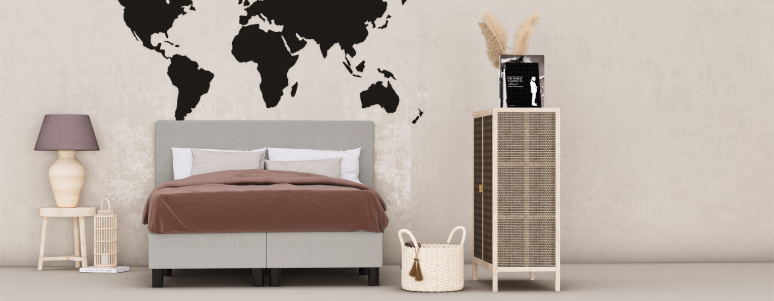 Boxspring licht grijs