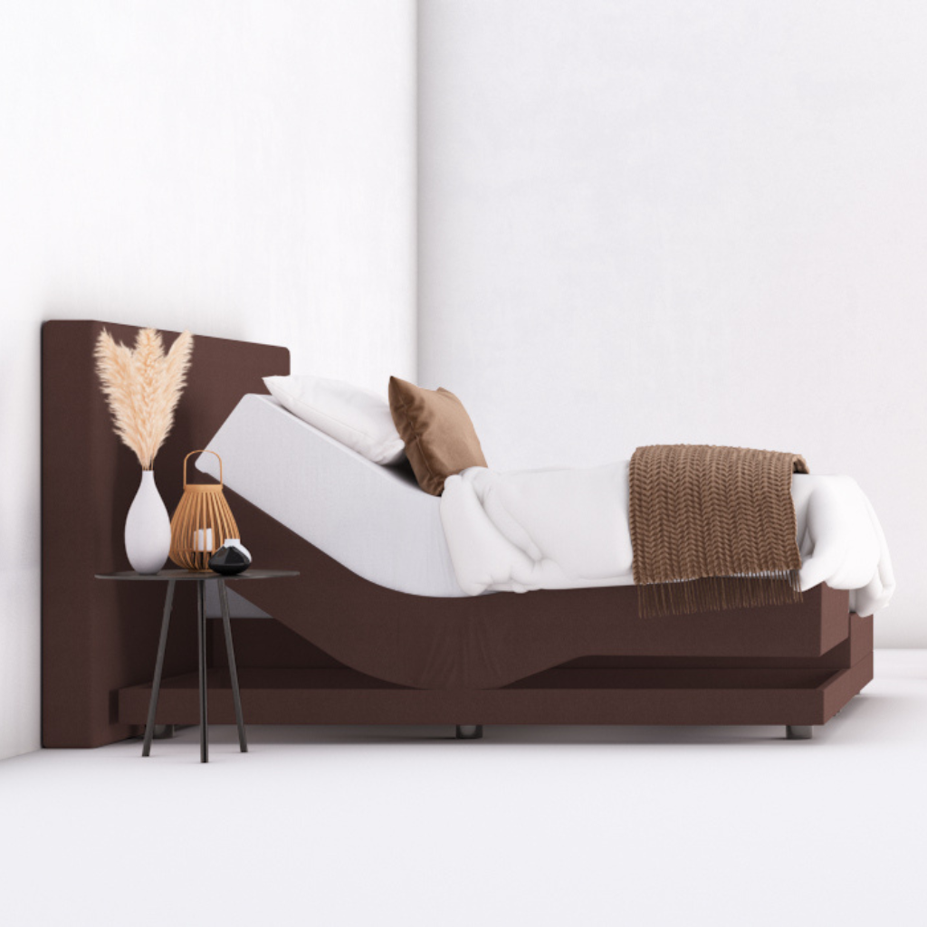 Elektrische Boxspring Bruin