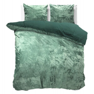 Crushed Velvet Cotton Bottle Green