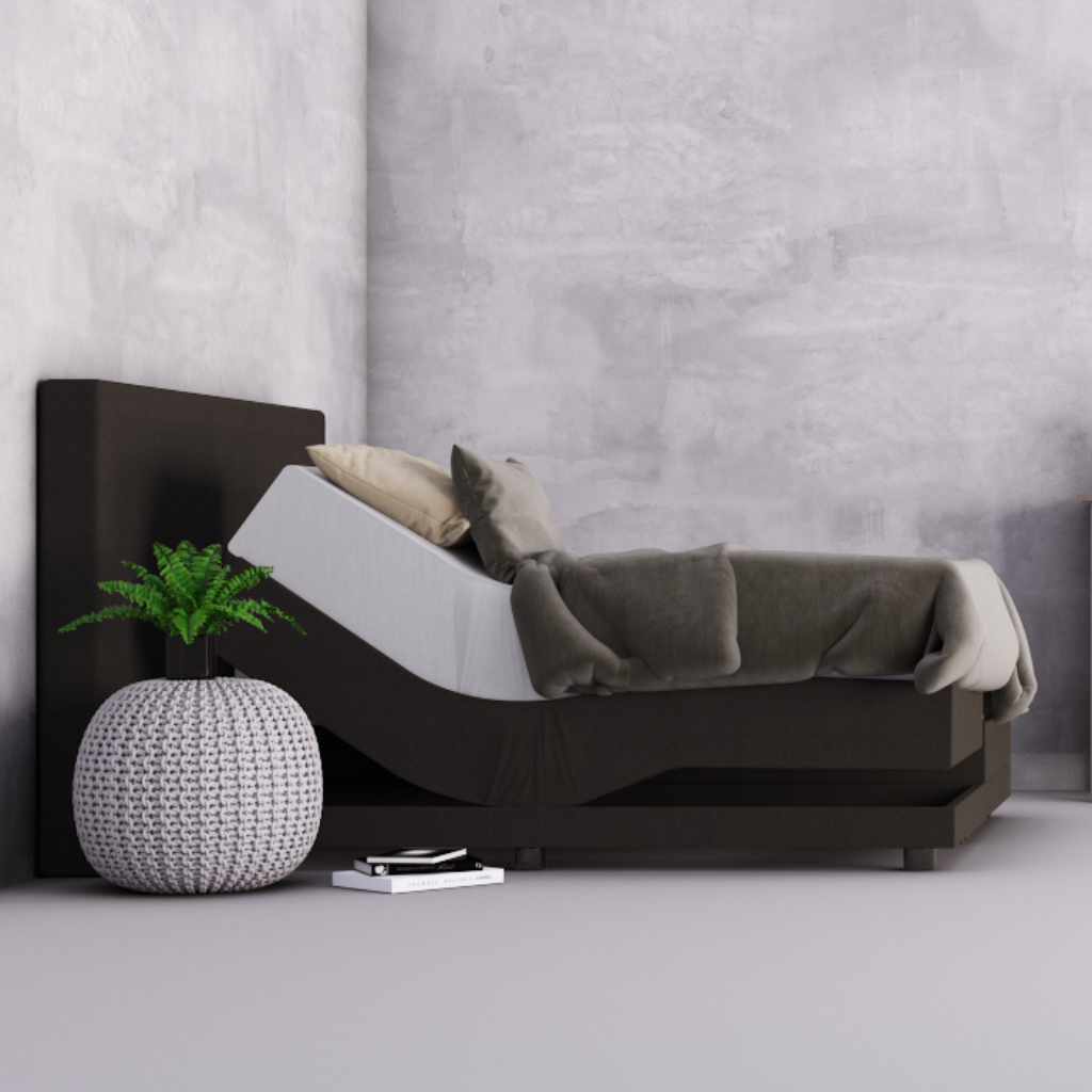 Elektrische Boxspring antraciet