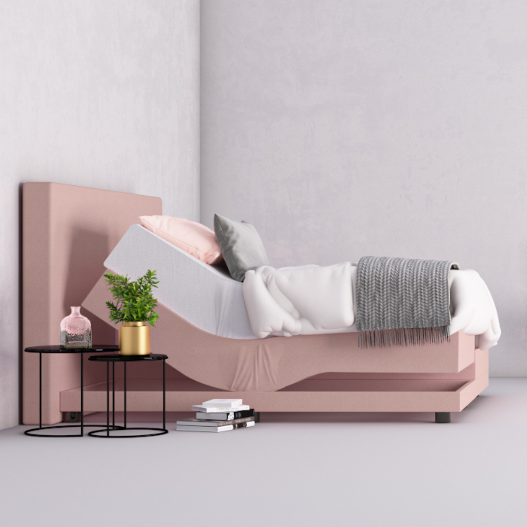 Elektrische boxspring roze