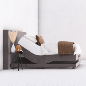 Elektrische boxspring velvet grijs