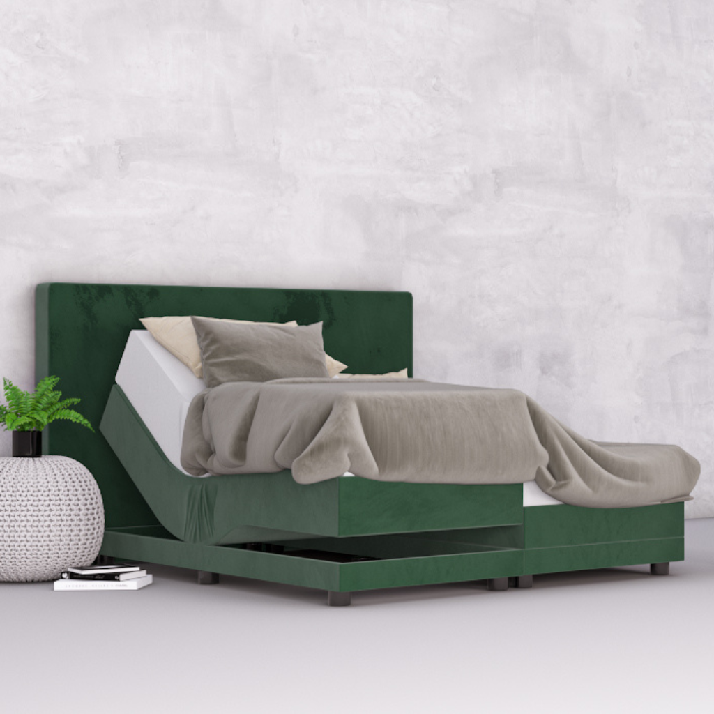 Elektrische Boxspring Groen