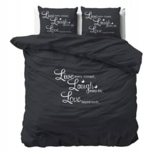 Live, laugh and love Antraciet