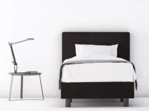 erkendmatras boxspring hoofdbord vlak velvet zwart