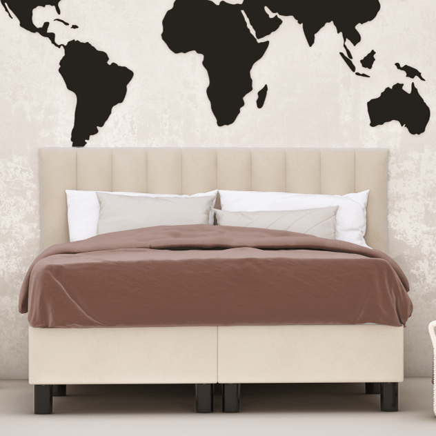 Tweepersoonsbed ErkendMatras beige