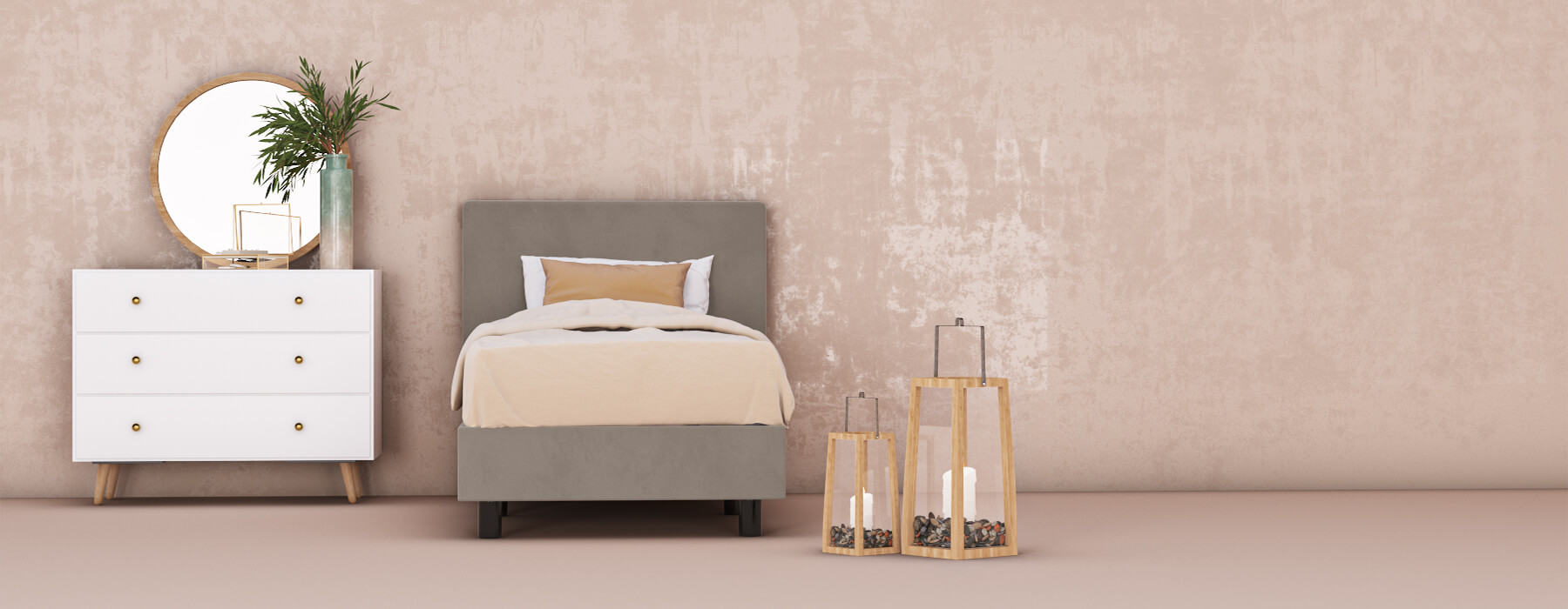 Boxspring taupe