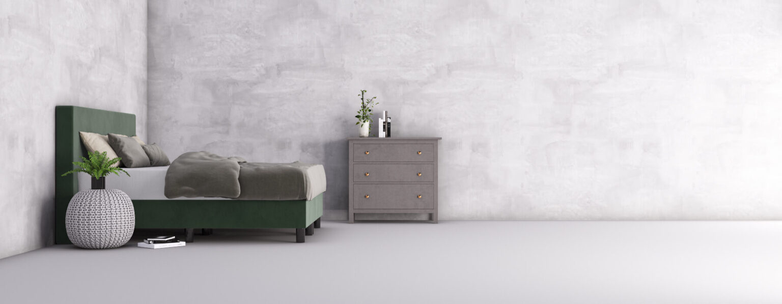 Boxspring donker groen