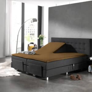 Splittopper Katoen Hoeslaken Taupe