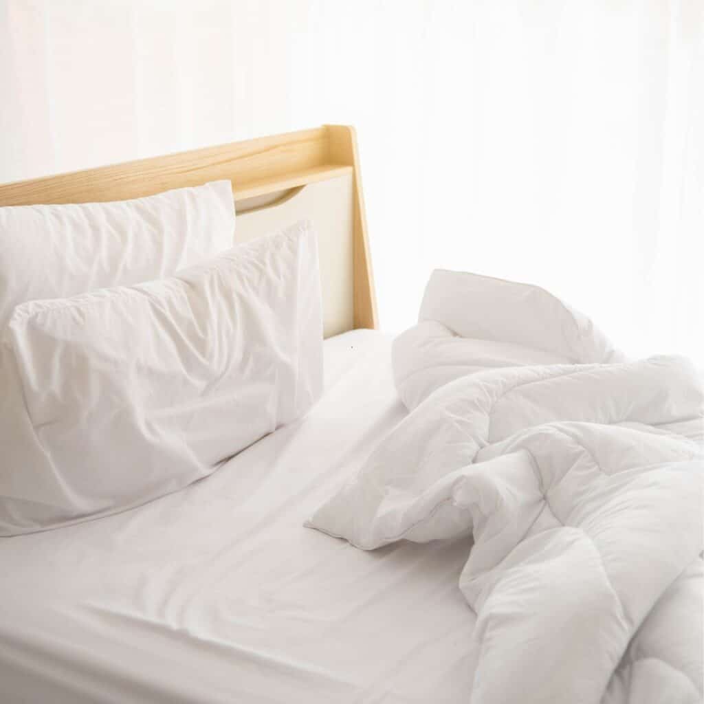 Tempur bed opgemaakt