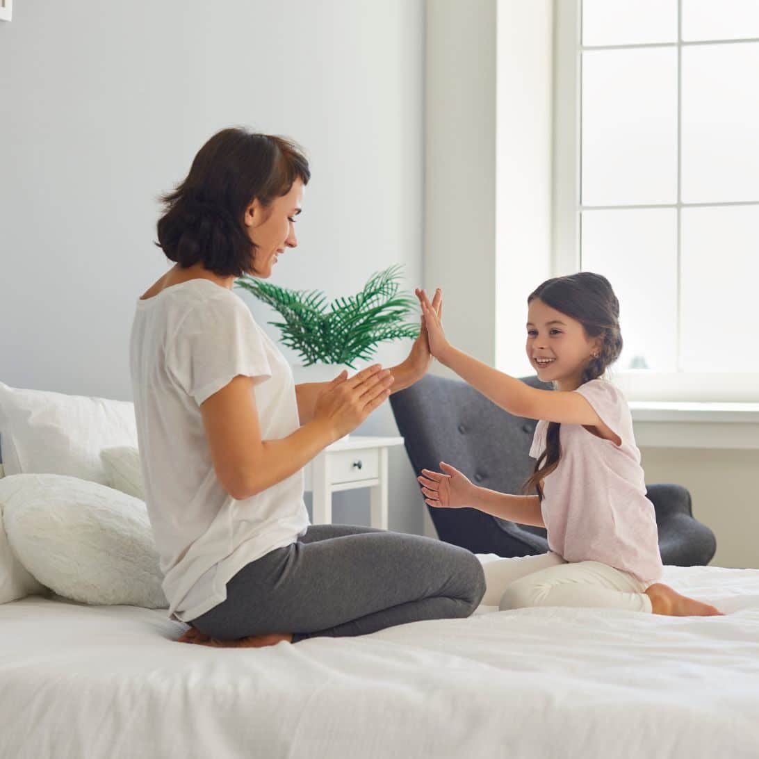vrouw en kind goed matras