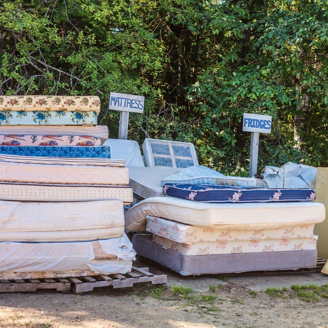 Matras wegdoen bij de milieustraat