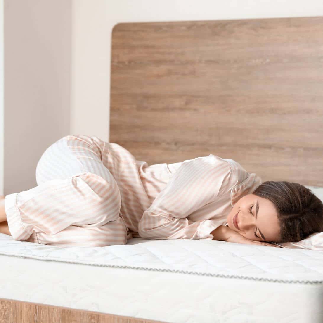 vrouw matras