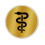 Gouden esculaap embleem