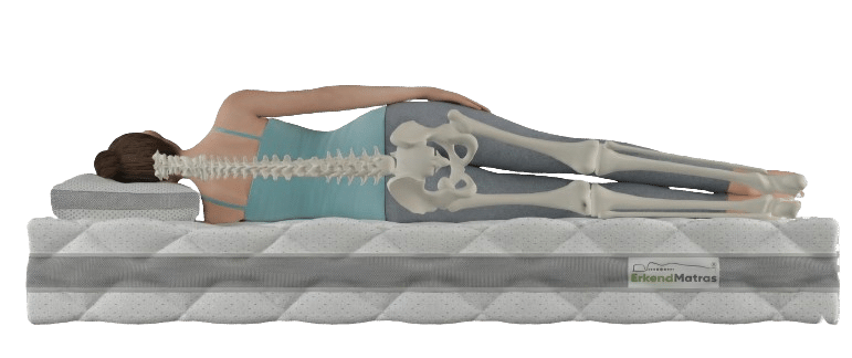 Matt Sleeps Topper Review: Specificaties & Waarom wij kiezen voor Personalisatie — zij-aanzicht-dame